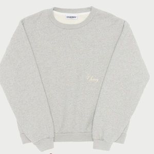 Cherry LA Classic Crew Thick & Warm Sweatshirt in Heather gray grey size large